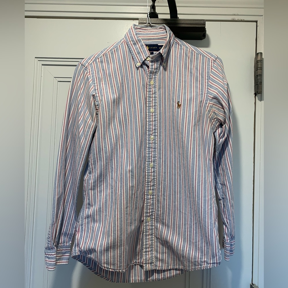 Ralph Lauren striped shirt. Size S, custom fit.
